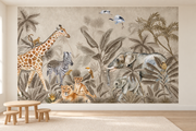 Safari des petits — motif 4, papier peint dans une salle de jeux
