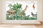 Safari des petits — motif 6, papier peint dans une chambre d’enfant