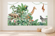 Safari des petits — motif 6, papier peint dans un coin lecture