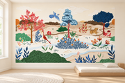 Safari des petits — motif 7, papier peint dans une chambre d’enfant