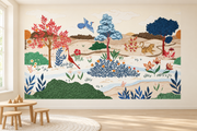 Safari des petits — motif 7, papier peint dans une salle de jeux