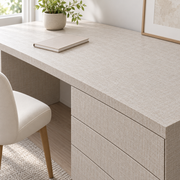 Trame naturelle — beige, mise en situation sur bureau