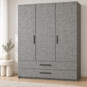 Trame naturelle — gris foncé, mise en situation sur armoire