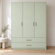 Trame naturelle — vert clair, mise en situation sur armoire