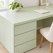 Trame naturelle — vert clair, mise en situation sur bureau